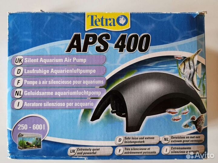 Компрессор Tetra APS 400 чёрный.Стерилизатор 9w