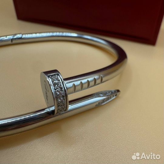 Браслет Cartier гвоздь с камнями (премиум)