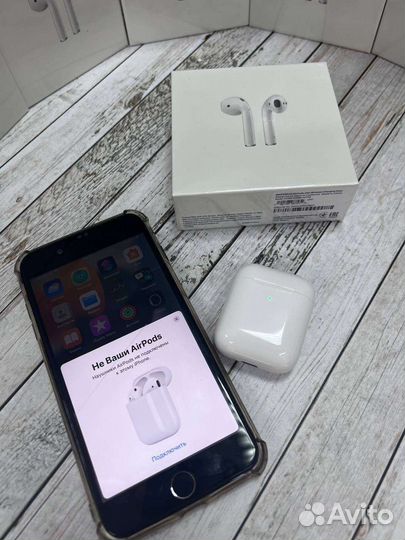 Беспроводные наушники Airpods 2 + чехол +доставка
