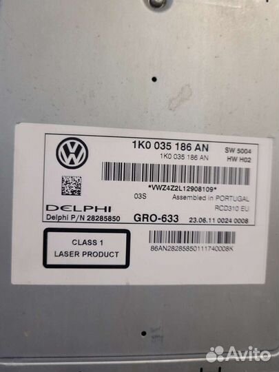 Штатная магнитола на volkswagen