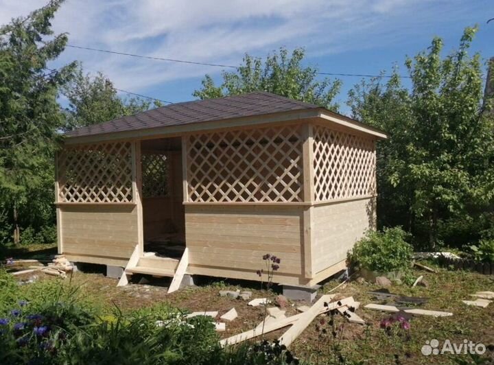 Деревянные беседки для дачи
