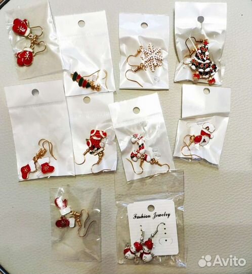 Серьги к новому году