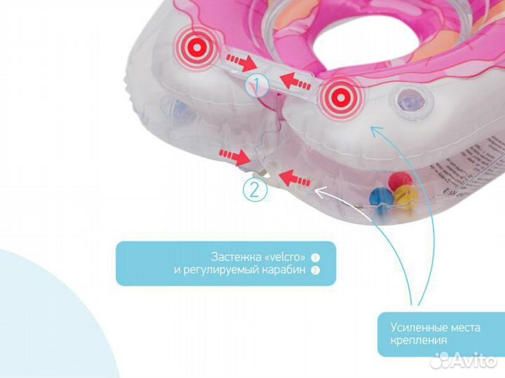 Круг на шею Roxy-Kids Flipper для купания малышей