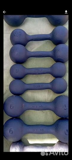 Гантели от 2 до 16кг гиря 16, 24