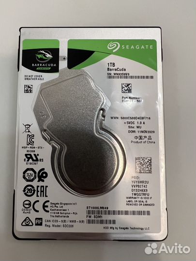 Жесткий диск Seagate 2,5 1TB SATA st1000lm049