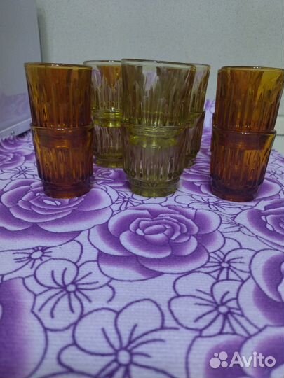 Стопки цветное стекло СССР