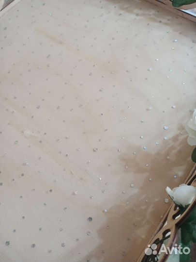 Поднос свадебный, деревянный