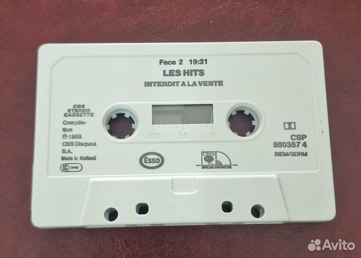 Аудиокассеты Хиты Оригинал Голландия 1986г