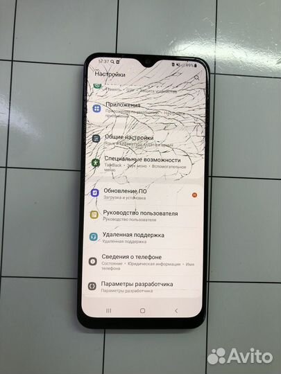 Дисплей в раме оригинал Samsung A30S битый