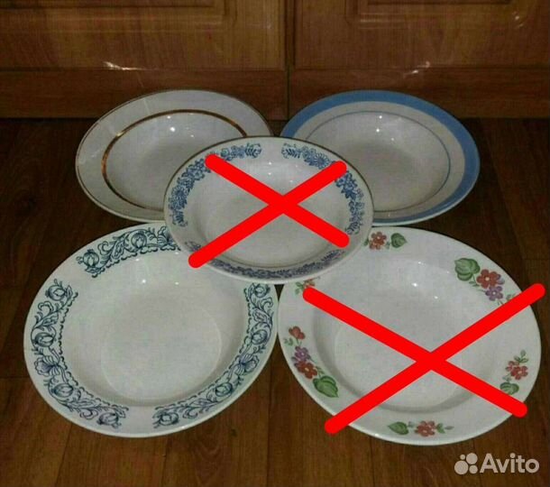 Тарелки производства зик и блюдца