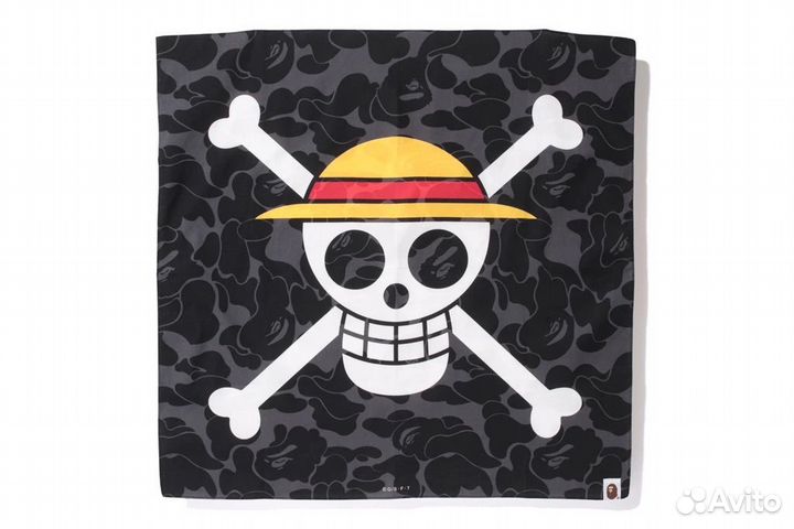 A Bathing apebape Camo One piece Luffy Bandana