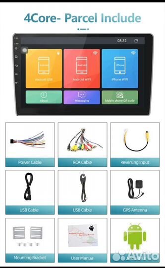 Магнитола 2 din android 9 дюймов 2/32
