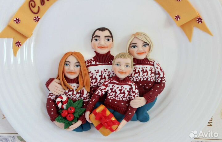 Семейная тарелка по фото