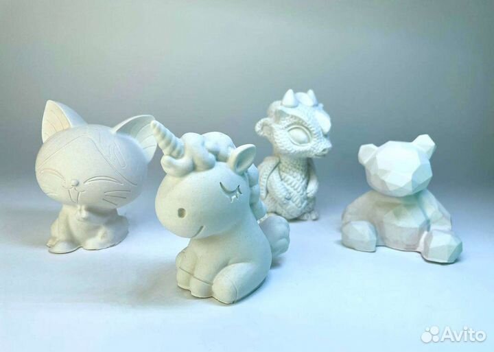 3d разукрашка гипсовые фигурки, поделка