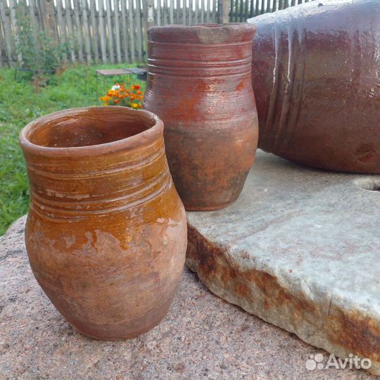 Крынка глина старинная Деревенский Быт