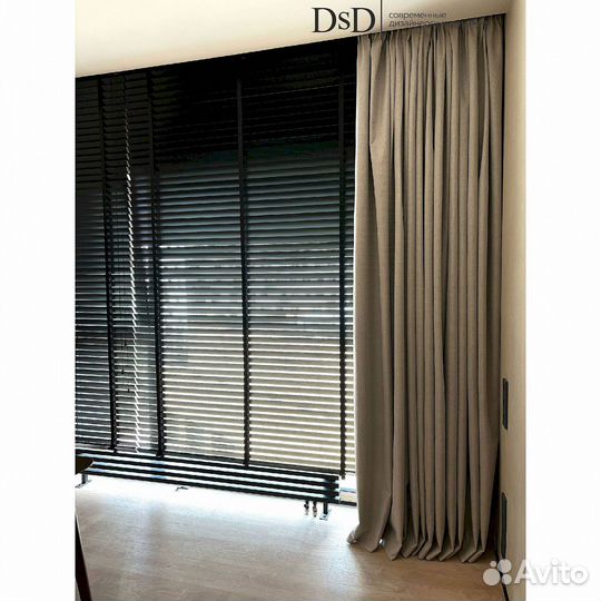 Римская штора с тюлью