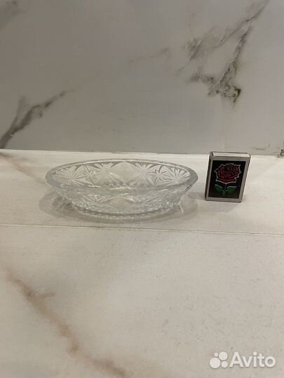 Маленькая конфетница хрустальная СССР