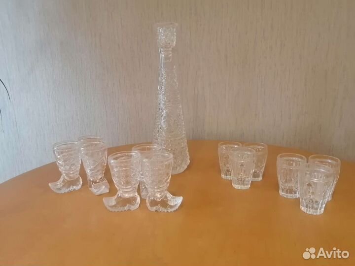 Графин и стопки рюмки набор хрусталь