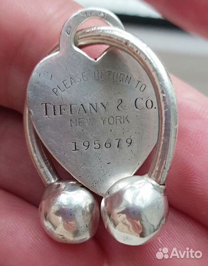 Брелок -кольцо Tiffany & Co.винтаж серебро 925