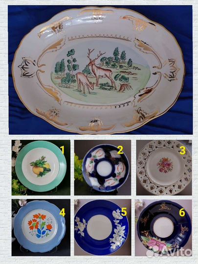 Тарелка, блюдо фарфор/фаянс, Советская Украина