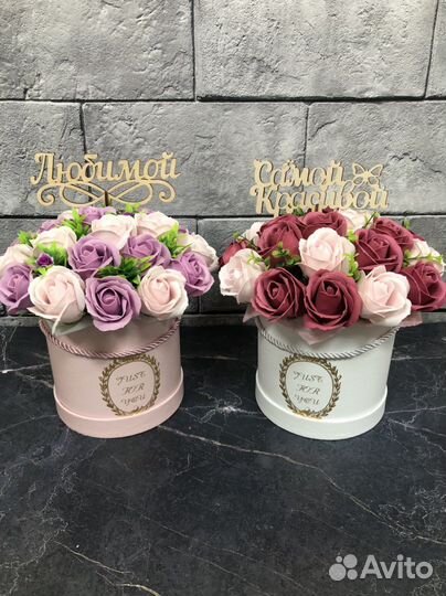 Букет из мыла мыльных роз