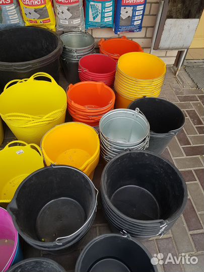 Тазик строительный круглый прямоугольный