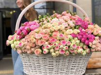 Кустовые пион розы букет,цветы букеты с доставкой