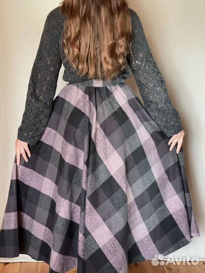 Юбка макси в клетку