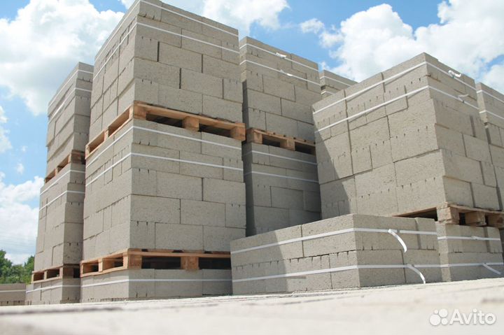 Керамзитобетонные блоки 4-х щелевые