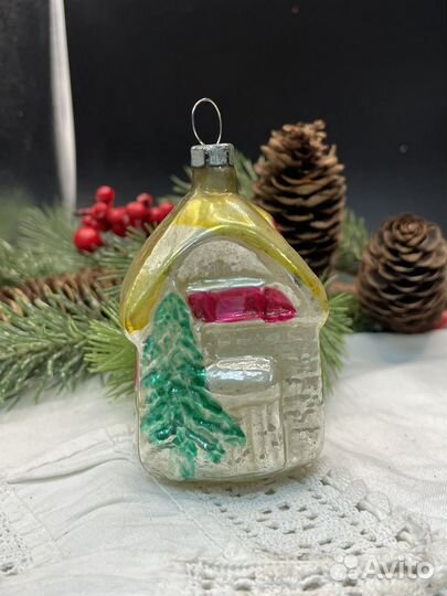 Елочная игрушка домик СССР (сзр)