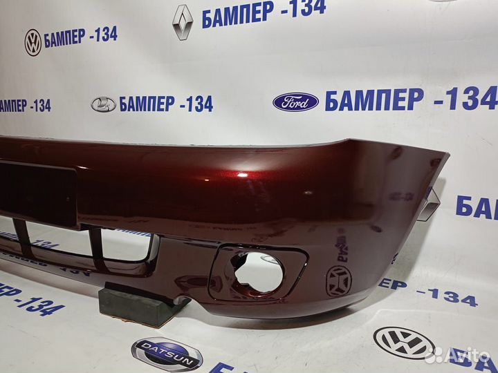 Бампер передний лада калина 1 темно вишневый