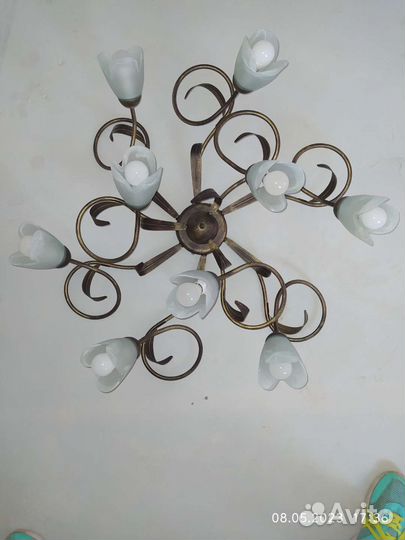 Люстра (светильник) потолочная шикарная 9 ламп