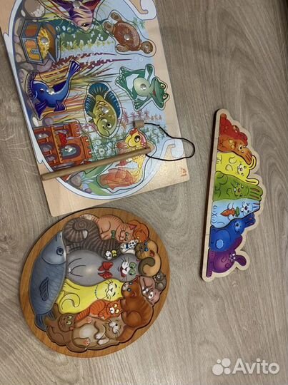 Ночник и вкладыши деревянные