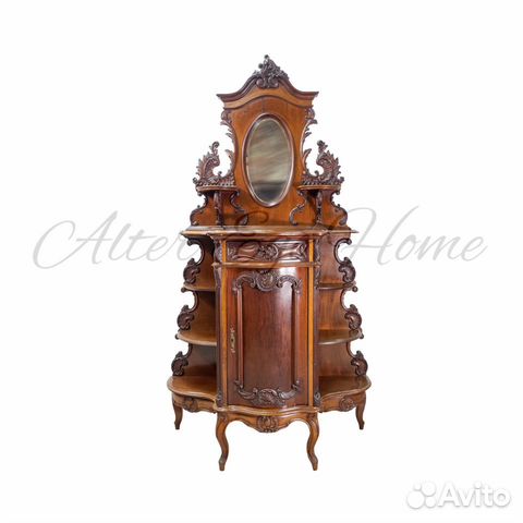 Антикварный шкаф С богатым резным декором 1860-Х