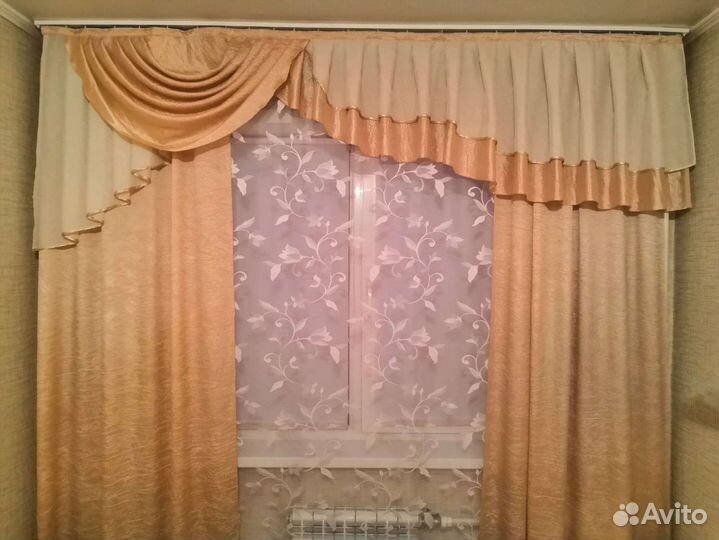 Шторы с ламбрекеном бу