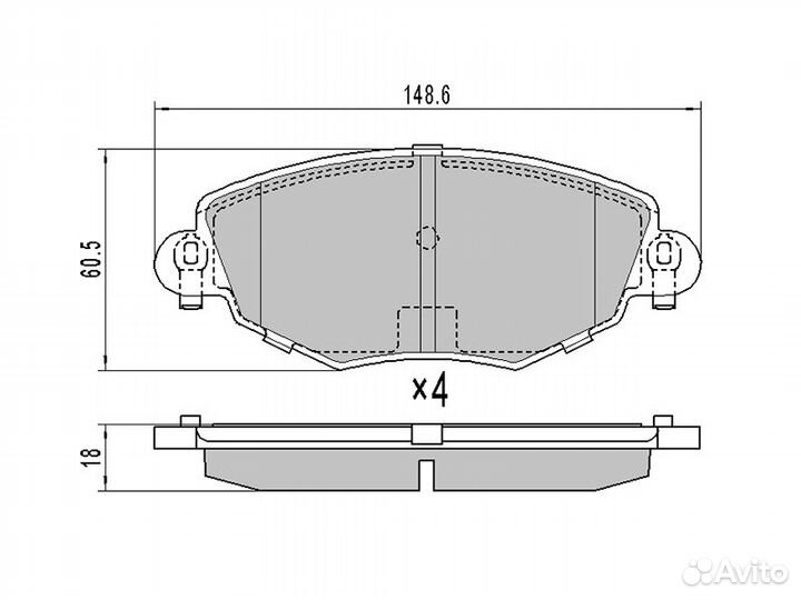 Колодки тормозные перед ford transit 02-06/mondeo