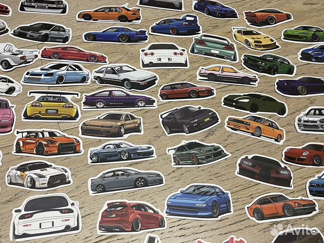 Стркеры, наклейки (Культовые автомобили)