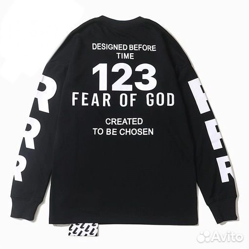 Свитшот Fear of god 123 черный