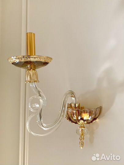 Люстра потолочная и 2 бра Италия новые