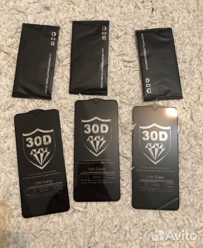 Стекло защитное Самсунг Samsung A22, M22, A32 3 шт