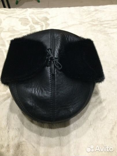 Мужская кожаная кепка