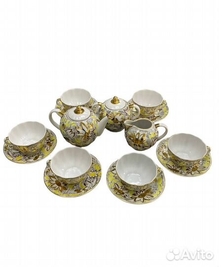 Чайный сервиз Золотые Ромашки 
