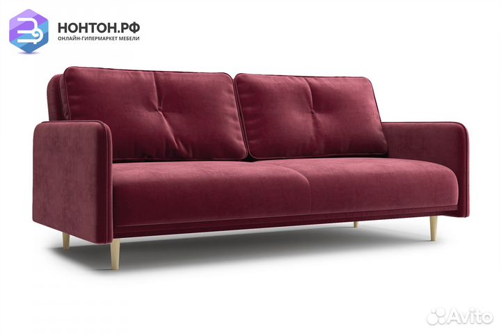 Диван книжка Эстет бордовый