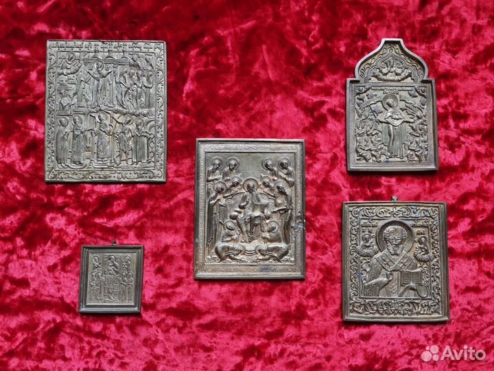 Редкие литые иконы 19 века музейного уровня