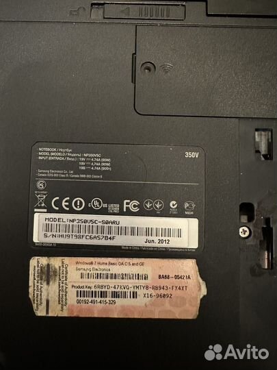 Ноутбук samsung np350v5c