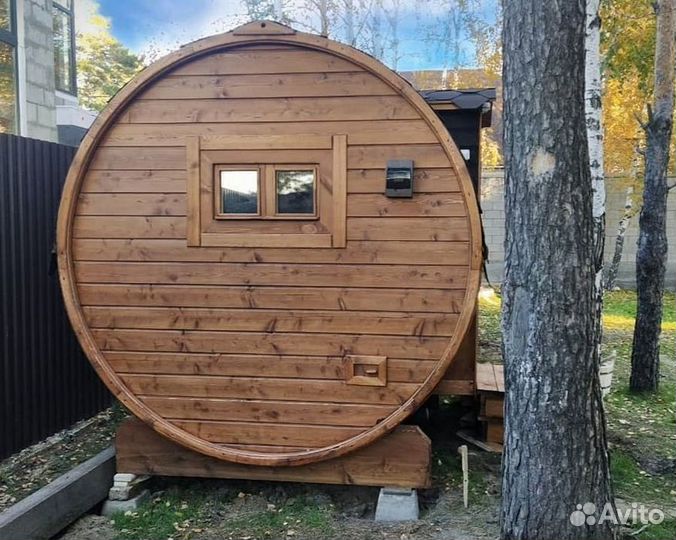 Мобильная баня бочка 6 м