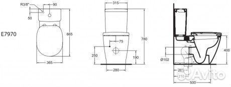 Бачок для унитаза Ideal Standard Connect Cube E79