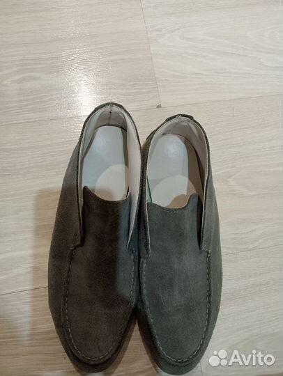 Лоферы женские замшевые 38 размер серые ботинки