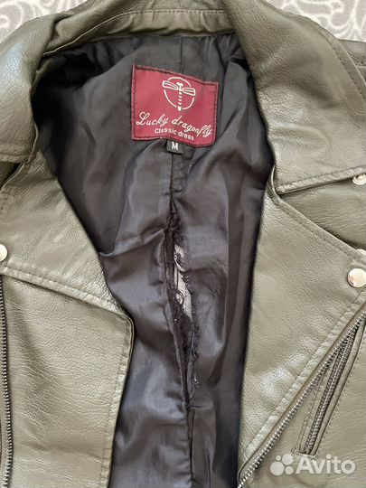 Кожаная куртка косуха женская