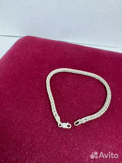 Браслет сереьрянный плетения колос